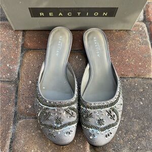 Kenneth Cole Reaction Beaded Taupe Flats